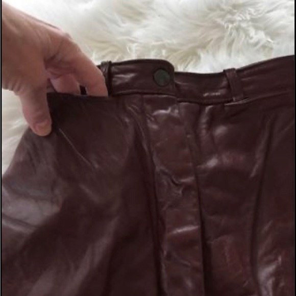 Jonathan Christopher 🇨🇦 Genuine Leather Pants in Copper-Maroon 
Size:6 - Picture 5 of 9
